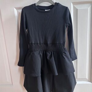 Girls Black Long Sleeve Dress Zara NWT